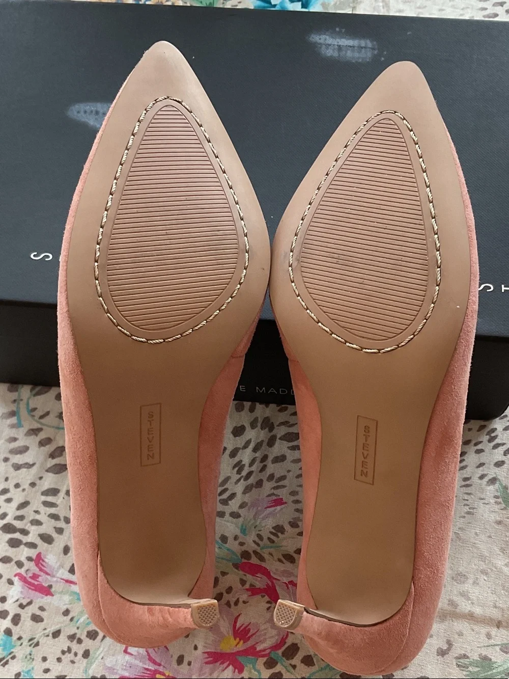 Steven By Steve Madden Aiken Pink Suede Pointed-Toe Heels